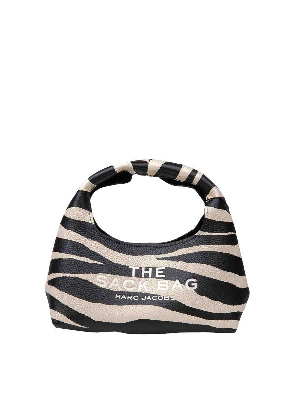 Mini Sack Bag In Pelle Colore Bianco/nero