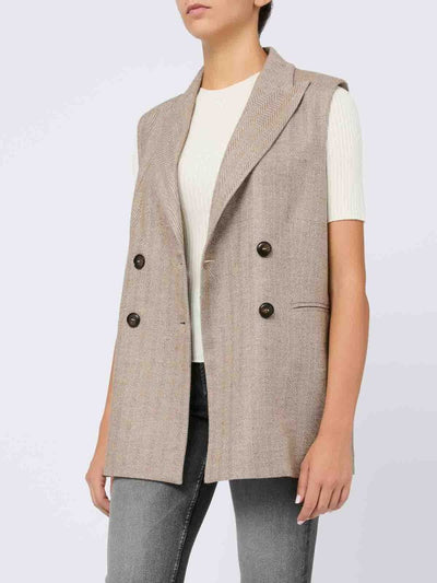 Gilet Doppiopetto Con Tasche