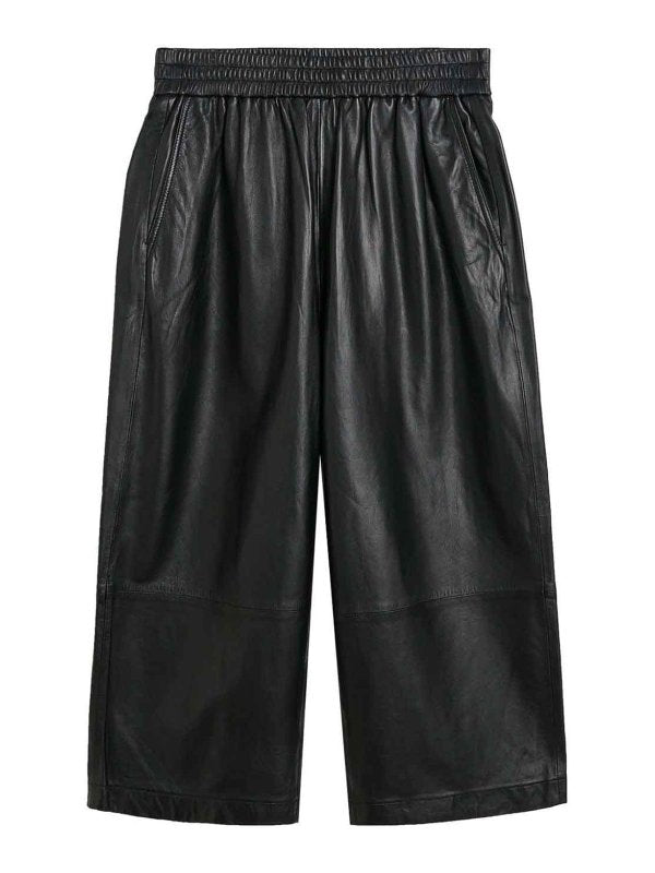 Pantaloni Cropped In Pelle Eagle