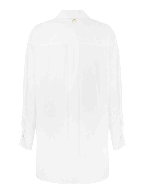 Polo-style Poplin Blouse