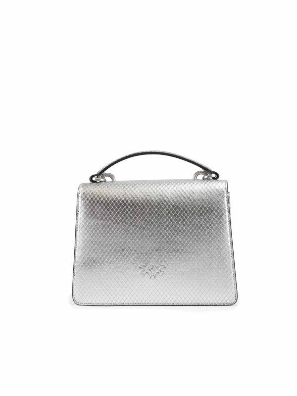 Mini Love Bag In Argento Laminato