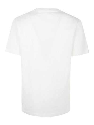 T-shirt In Cotone Bianco Con Stampa Logo