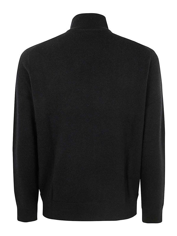 Maglione Con Zip Intera A Maniche Lunghe