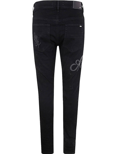 Jeans Skinny Con Logo Scritto