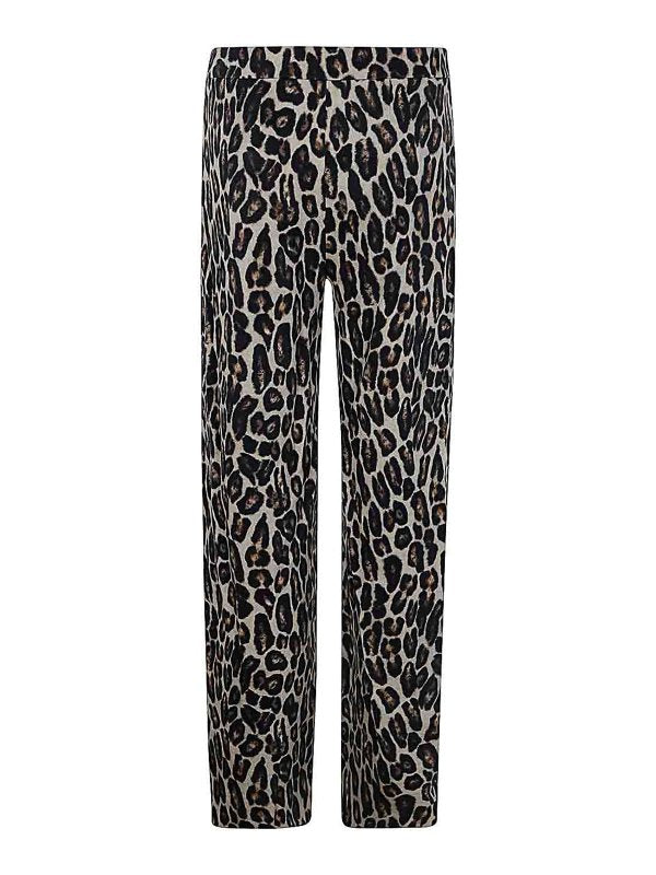 Rilassati Pantaloni Con Stampa Leopardata