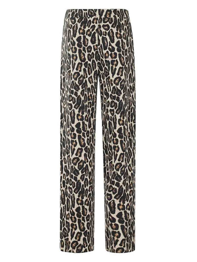 Rilassati Pantaloni Con Stampa Leopardata