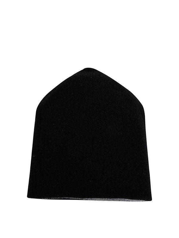 Cappello Beanie In Cashmere Ricamato