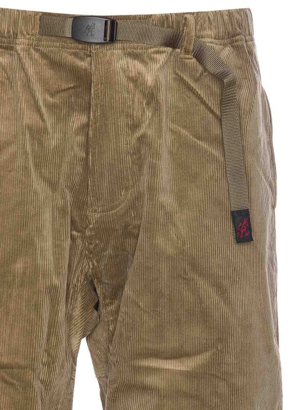 Pantaloni Di Velluto A Coste Verde Alloro