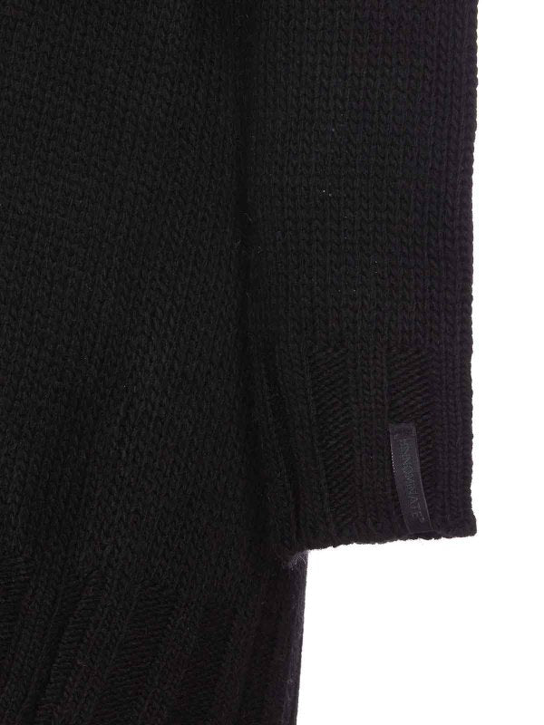 Cardigan Lavorato A Maglia Nero