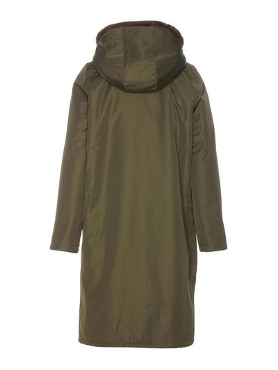 Parka Verde E Marrone