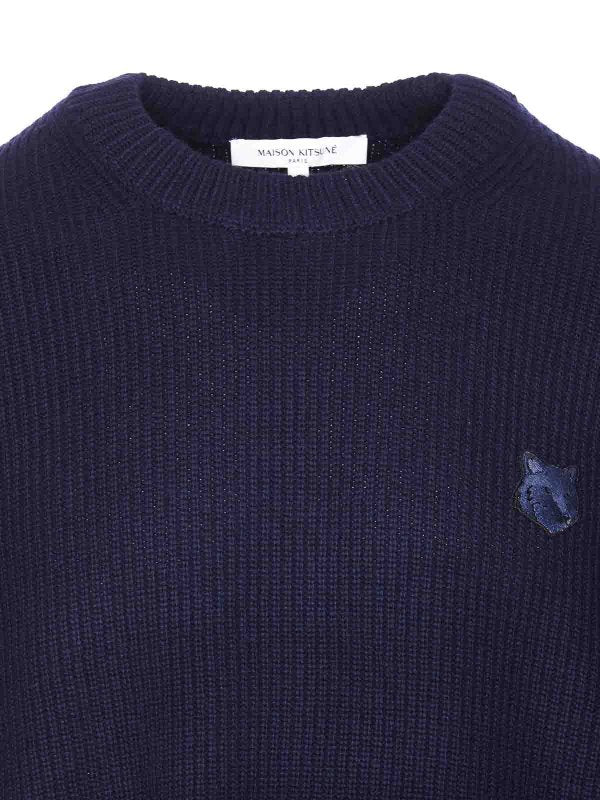 Maglione Blu Maison Kitsune