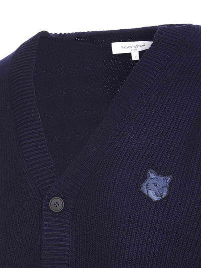 Cardigan Maison Kitsune Blu Inchiostro