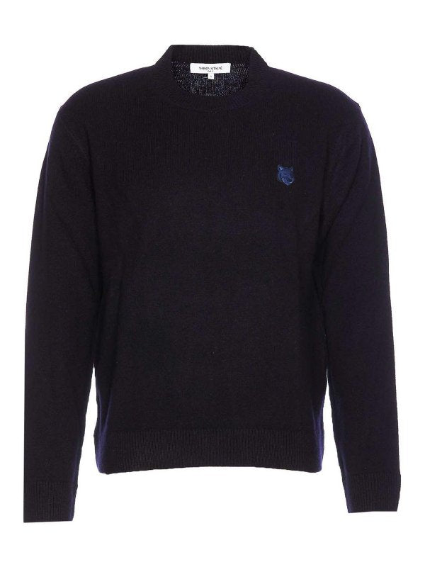 Maglione Blu Maison Kitsune