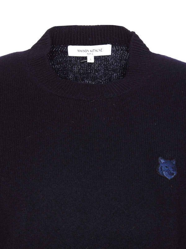 Maglione Blu Maison Kitsune