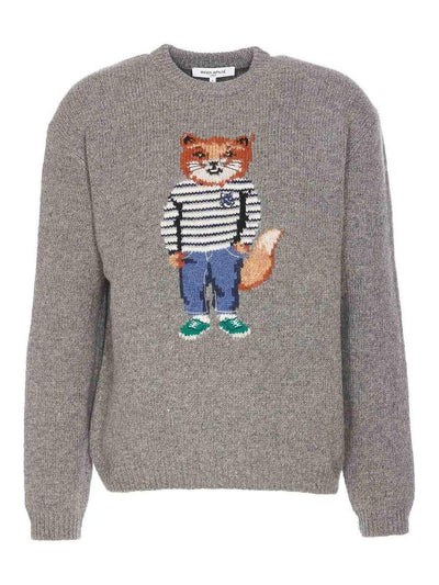 Maglione Grigio Maison Kitsune