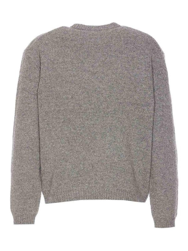 Maglione Grigio Maison Kitsune