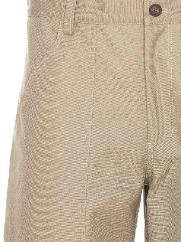 Pantaloni Con Zip E Bottoni