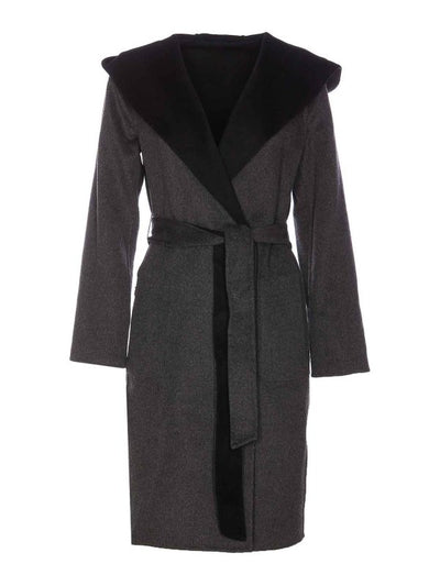 Cappotto Reversibile Nero E Grigio