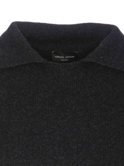 Maglione Polo Grigio Scuro