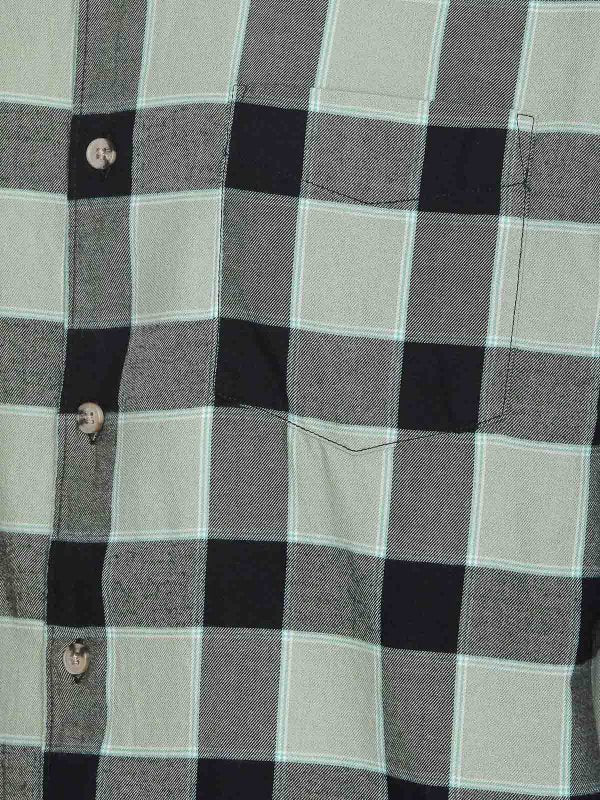 Camicia A Quadri Color Salvia