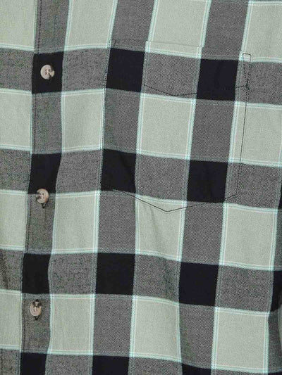 Camicia A Quadri Color Salvia