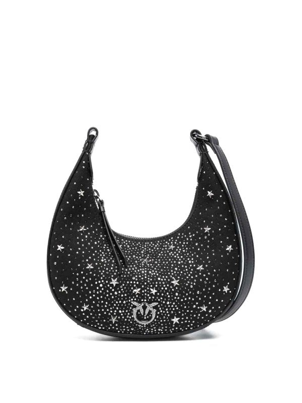 Borsa Brioche Hobo Mini Full Strass