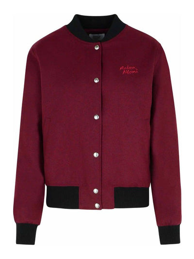 Bomber In Flanella Bordeaux Teddy