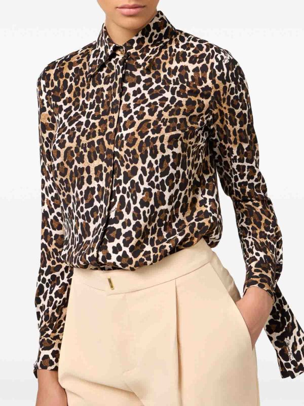 Camicia In Georgette Animalier