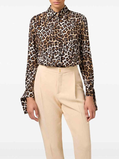 Camicia In Georgette Animalier