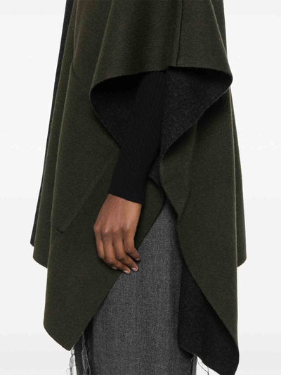 Wool Double Face Knit Cape