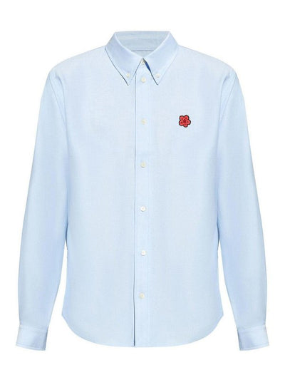 Camicia In Cotone Con Logo Ricamato