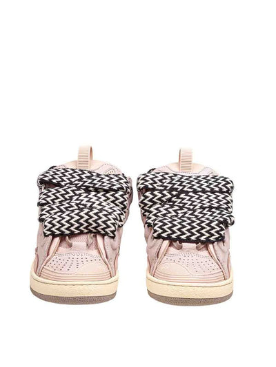 Sneakers Curb In Pelle Colore Bianco E Rosa