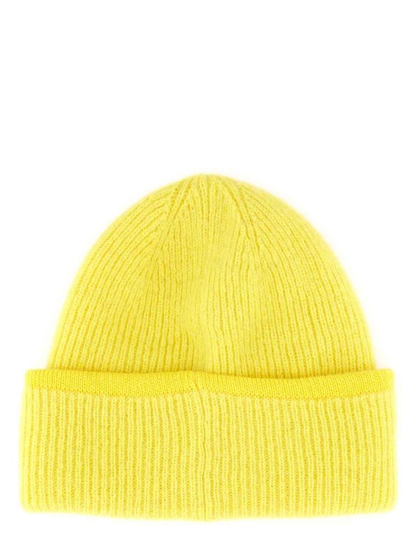 Cappello Beanie Con Logo In Grosgrain