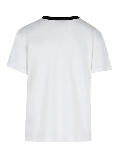 T-shirt In Misto Cotone Bianco