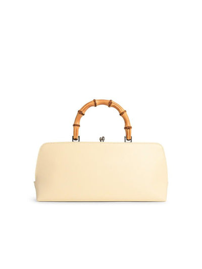 Borsa In Pelle Color Crema Goji