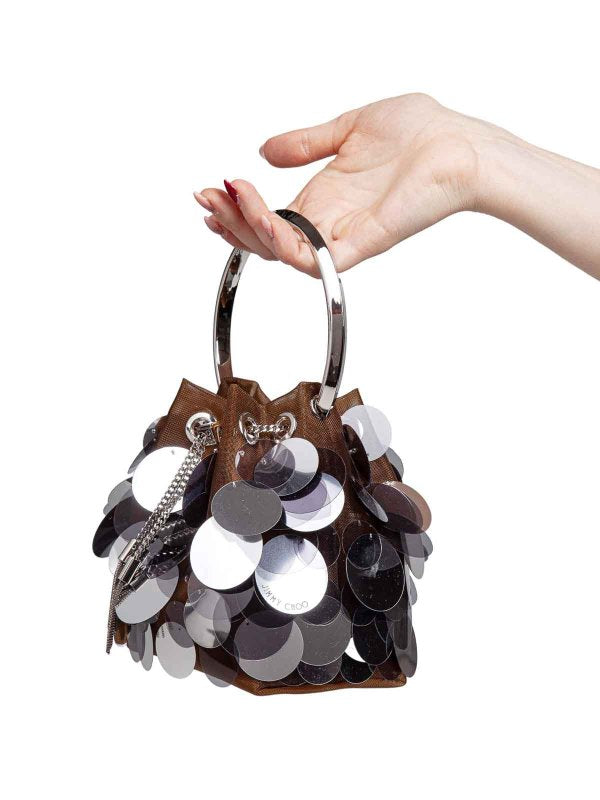 Borsa Bon Bon In Tulle Con Maxi Paillettes