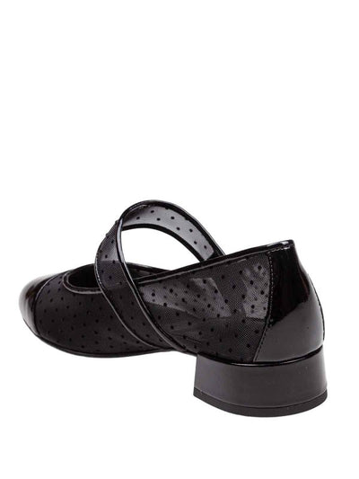 Scarpa Mary Jane In Rete A Pois Colore Nero