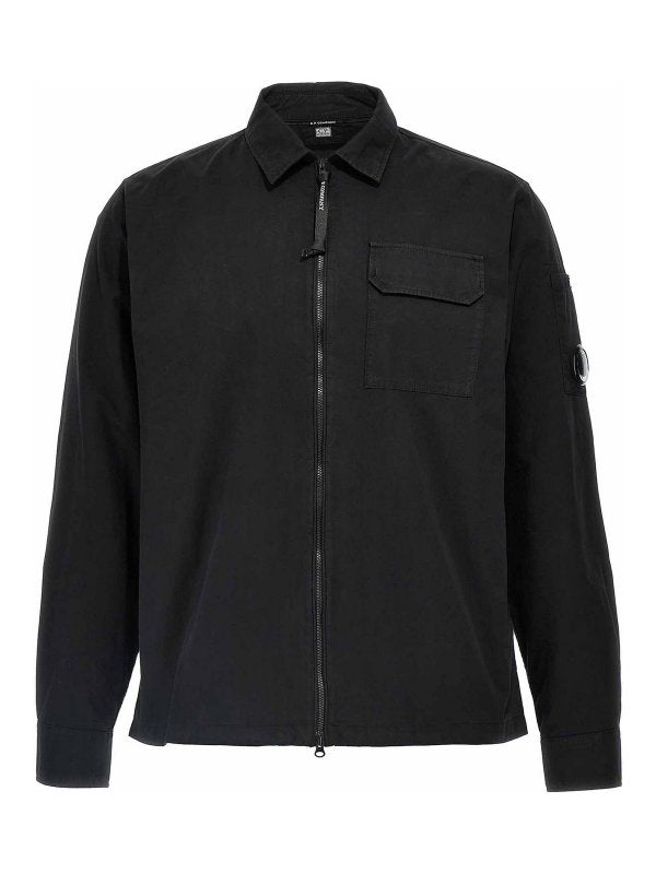 Gabardine Logo Badge Overshirt