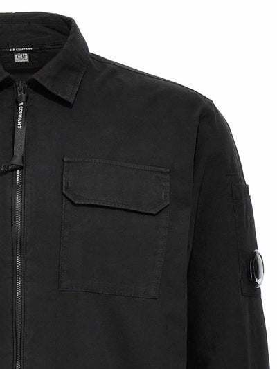 Gabardine Logo Badge Overshirt