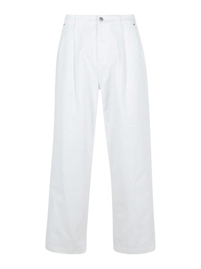 Pantaloni Di Cotone Bianco