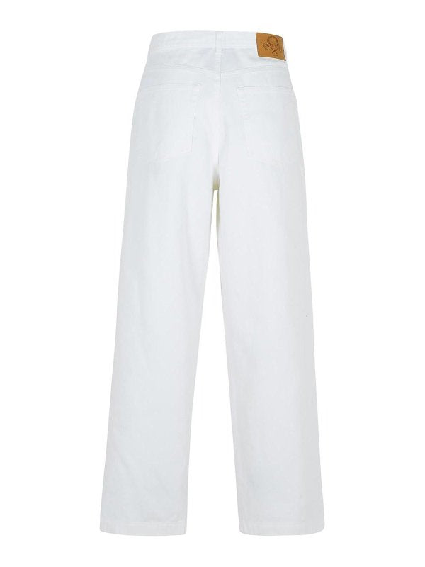 Pantaloni Di Cotone Bianco