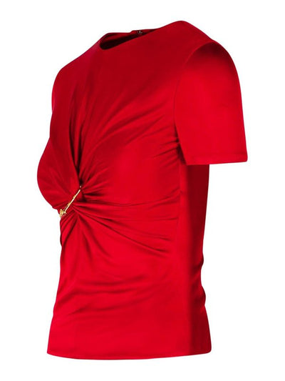 T-shirt In Viscosa Rossa Medusa