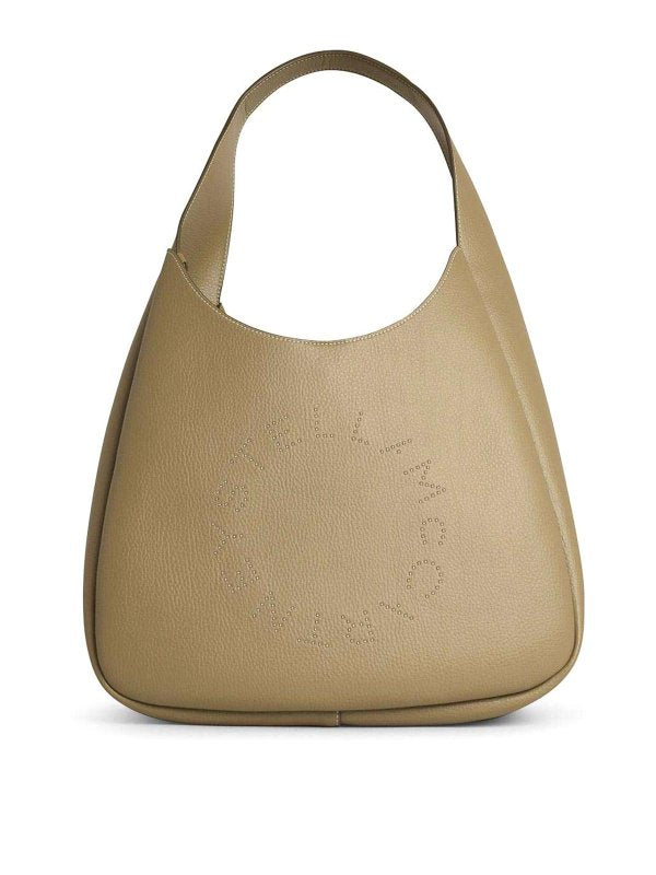 Borsa In Morbida Pelle Vegana Beige