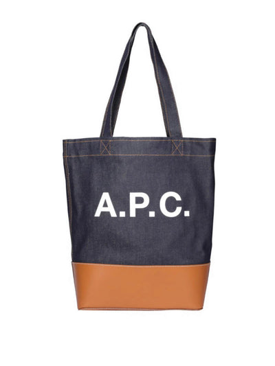 Shopper Axel In Denim E Pelle