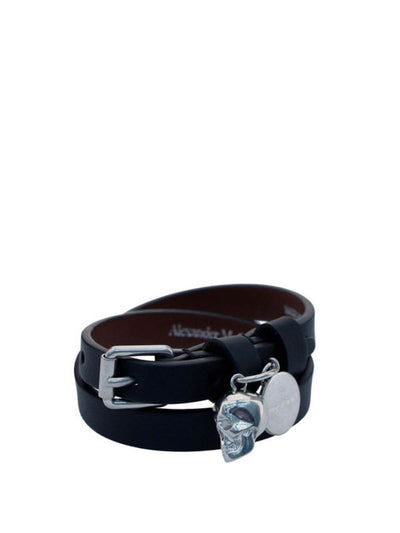 Bracciale In Pelle Con Pendente Skull