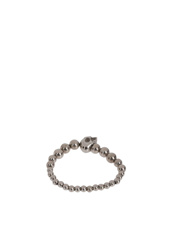 Bracciale Skull Elasticizzato In Ottone