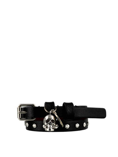 Bracciale Skull Con Borchie