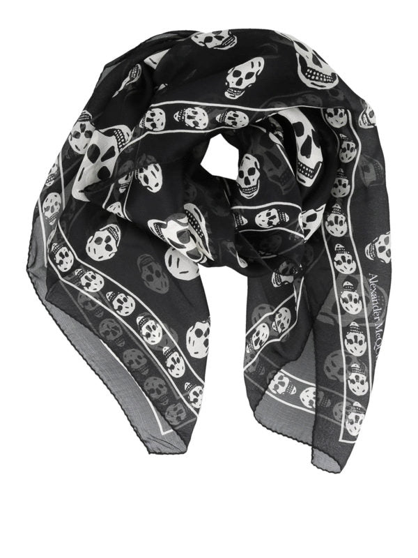 Foulard Con Stampa Teschi