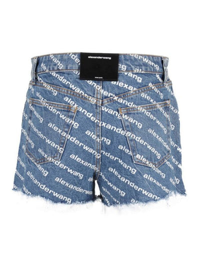 Shorts In Denim Con Logo