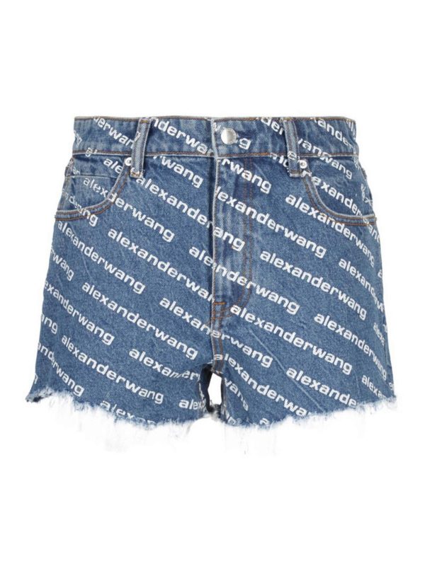 Shorts In Denim Con Logo